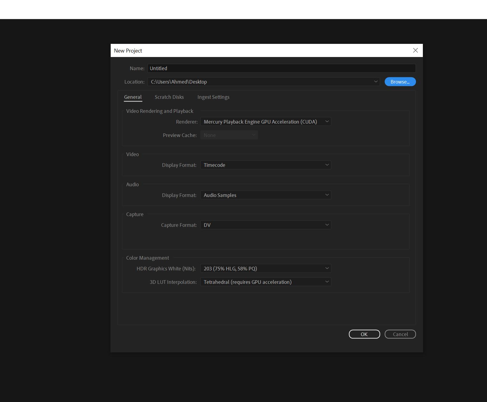 Screenshot 4 - Importingting footage to Premiere Pro 2022